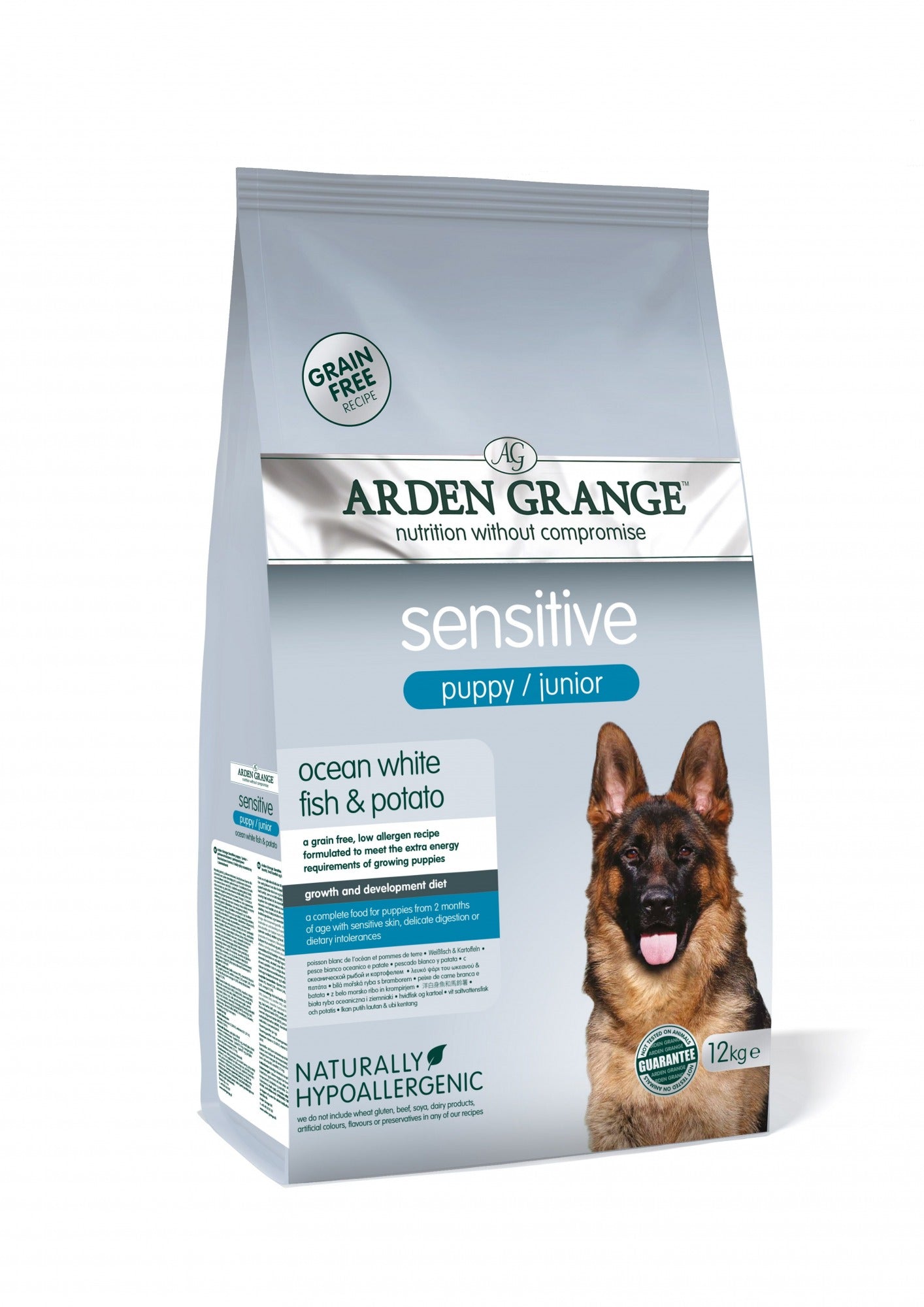 Arden Grange Puppy/Junior Sensitive Ocean White Fish & Potato - 12kg