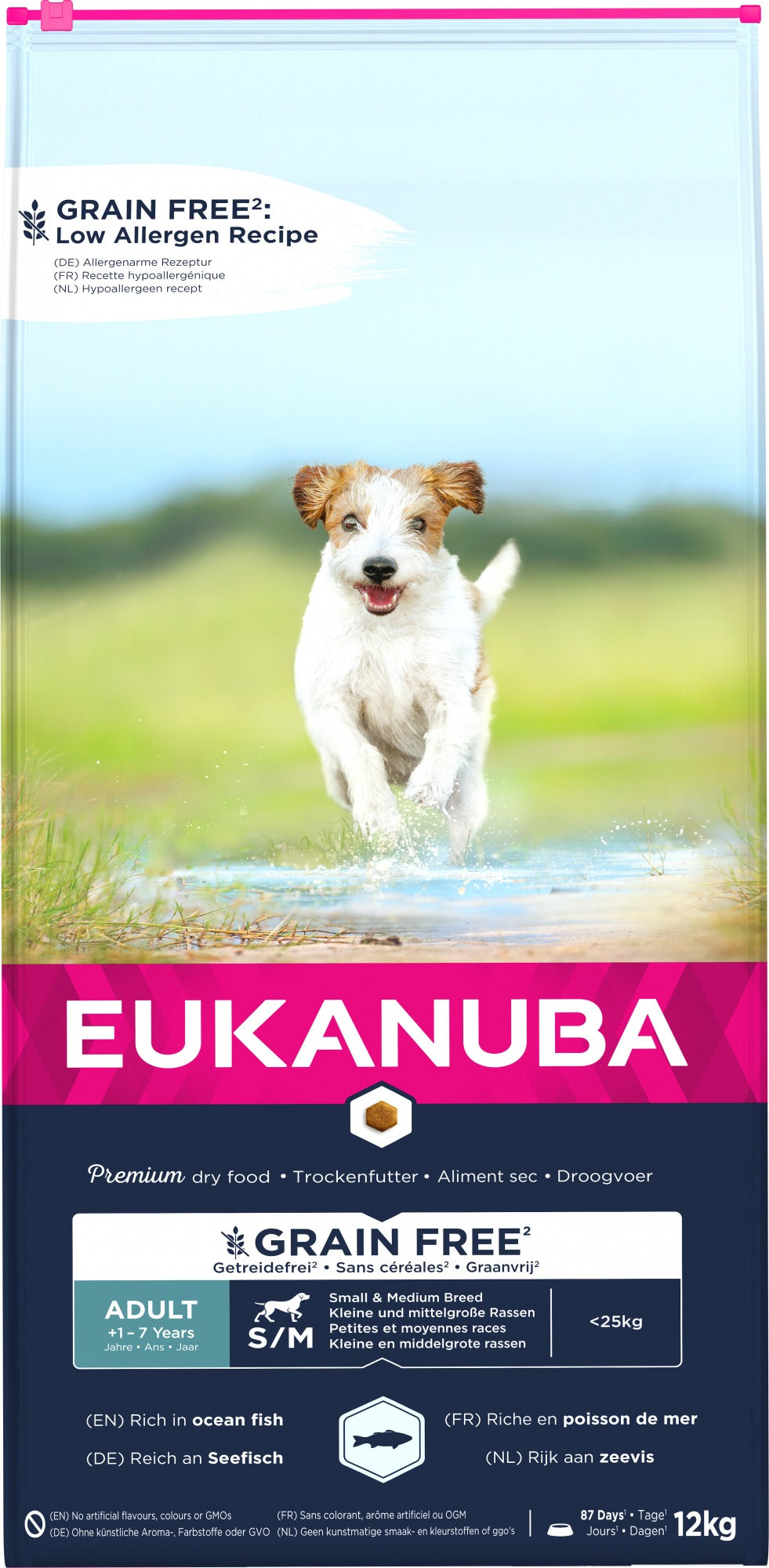Eukanuba Adult Small/Medium Breed Grain Free Ocean Fish - 12kg
