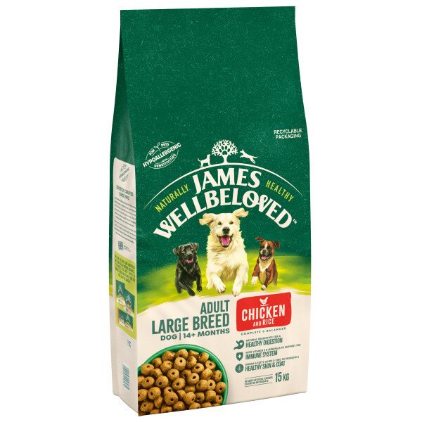 James Wellbeloved Adult Large Breed Chicken & Rice - 15kg