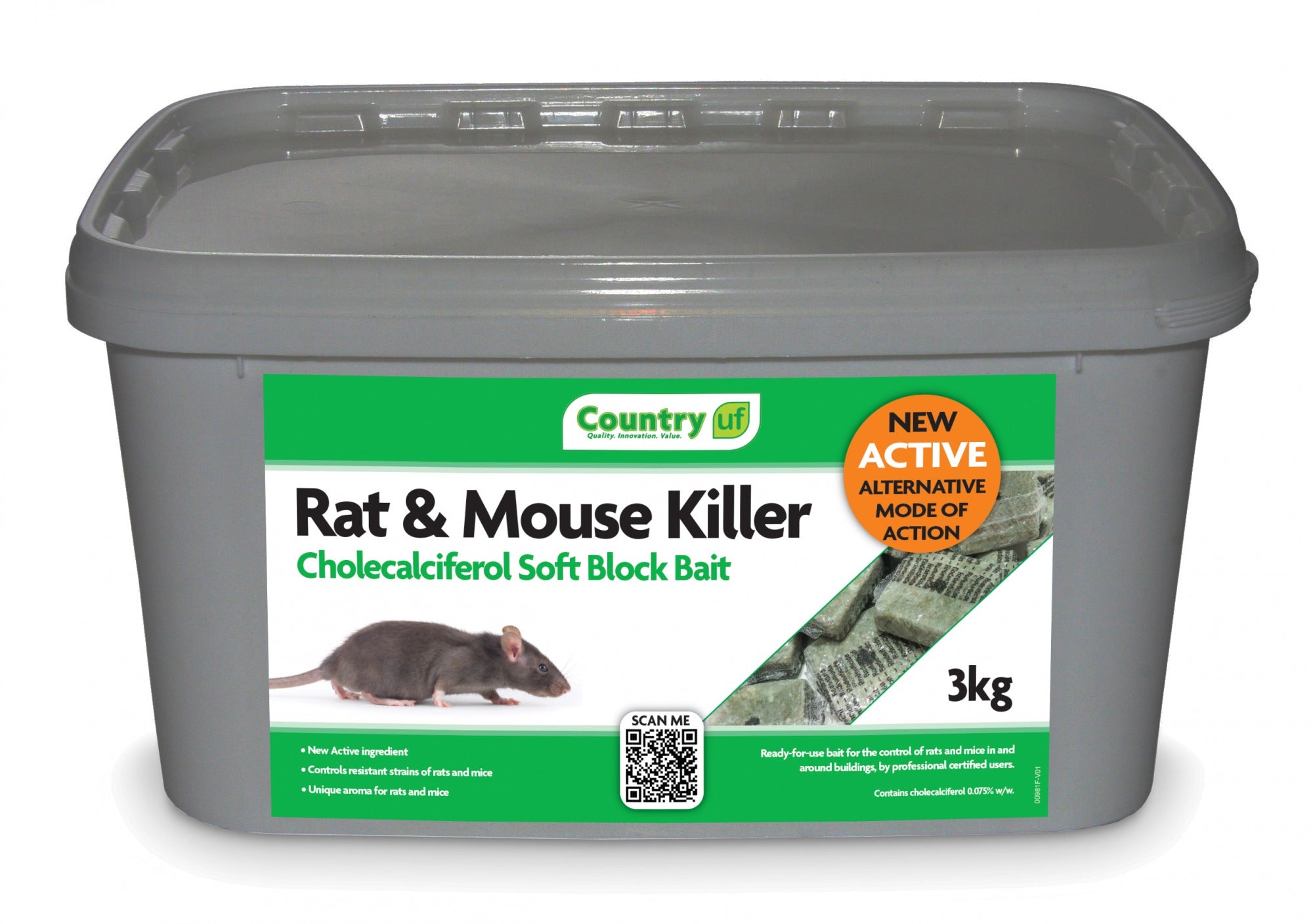 Country UF Cholecalciferol Rat & Mouse Killer - 3kg