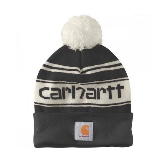 Carhartt Knit Pom-Pom Cuffed Logo Beanie