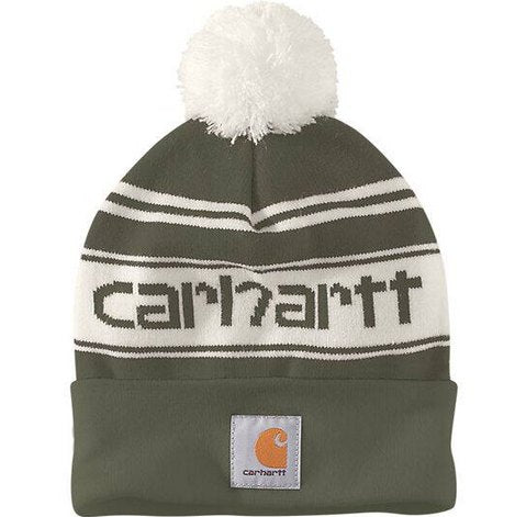 Carhartt Knit Pom-Pom Cuffed Logo Beanie