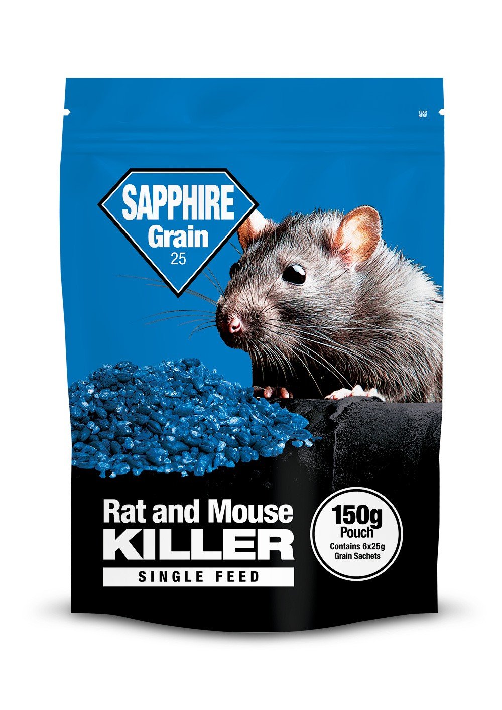 Lodi Sapphire Grain 25 Brodifacoum Rat Bait - 150g
