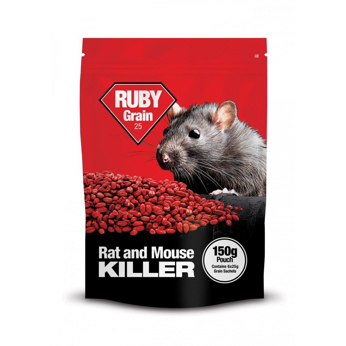 Lodi Ruby Grain 25 Difenacoum Rat Bait - 150g