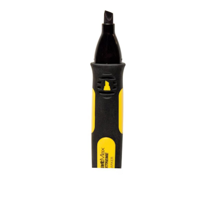 Stanley Fatmax Chisel Tip Black Marker Pens - 2pk