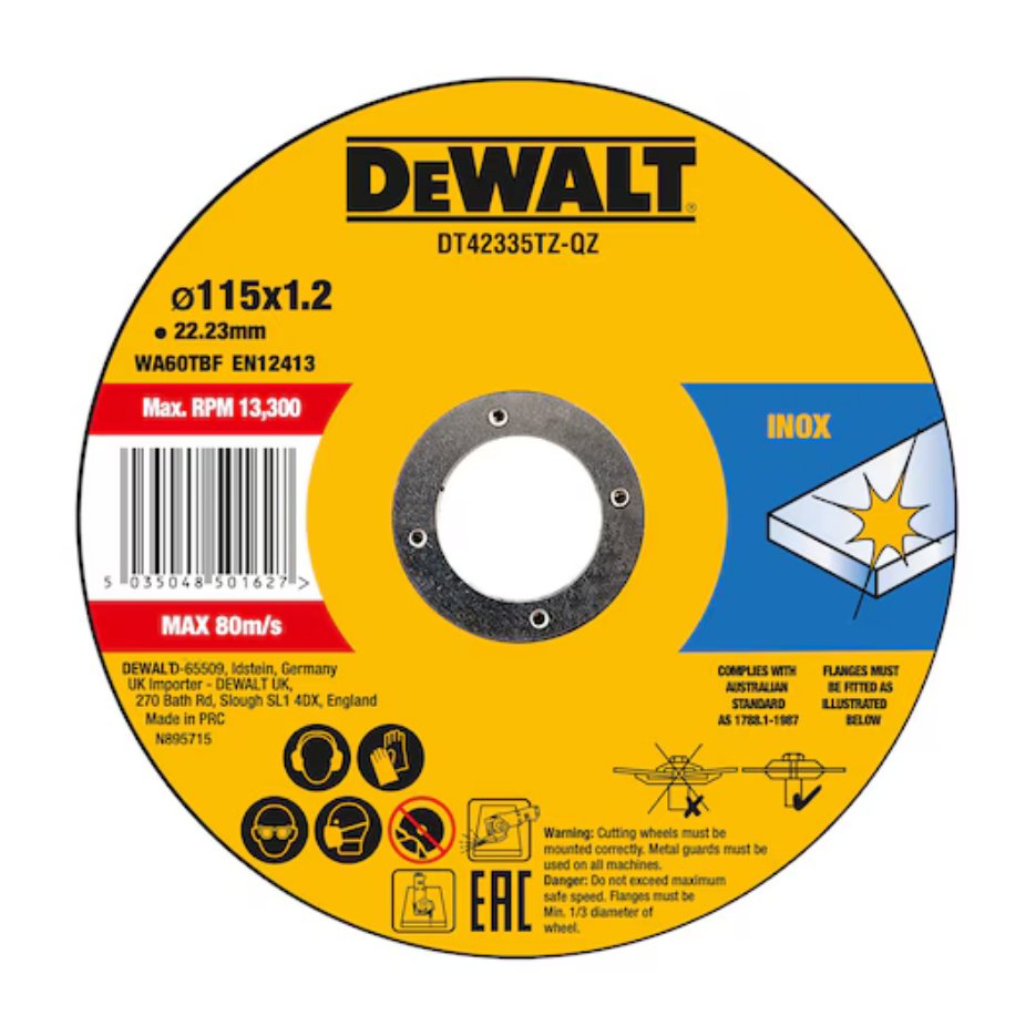 DeWalt Metal Cutting Disc Flat 115mm - 10pk