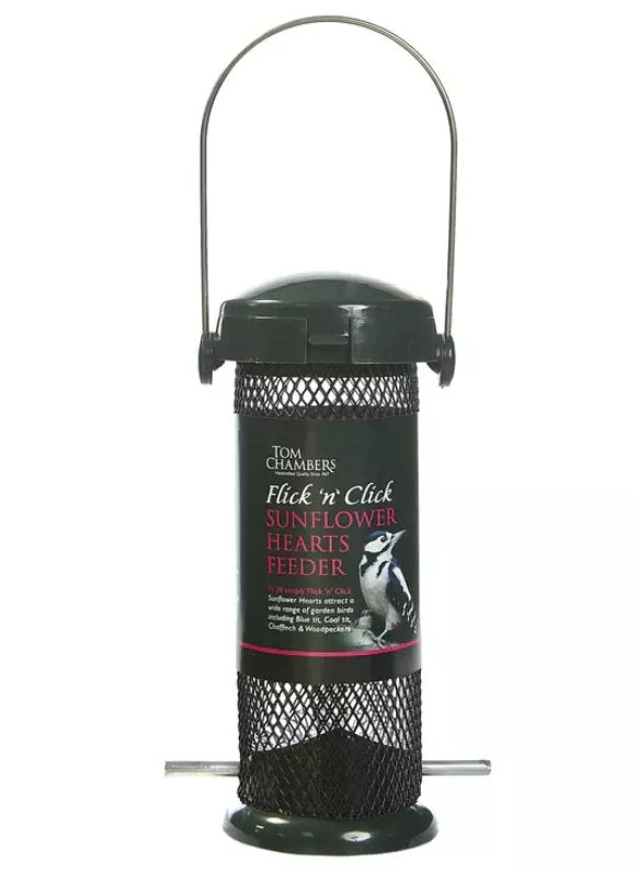 Tom Chambers Flick 'n' Click Sunflower Heart Feeder