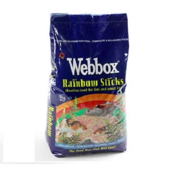 Webbox Fish Rainbow Pond Sticks - 5kg
