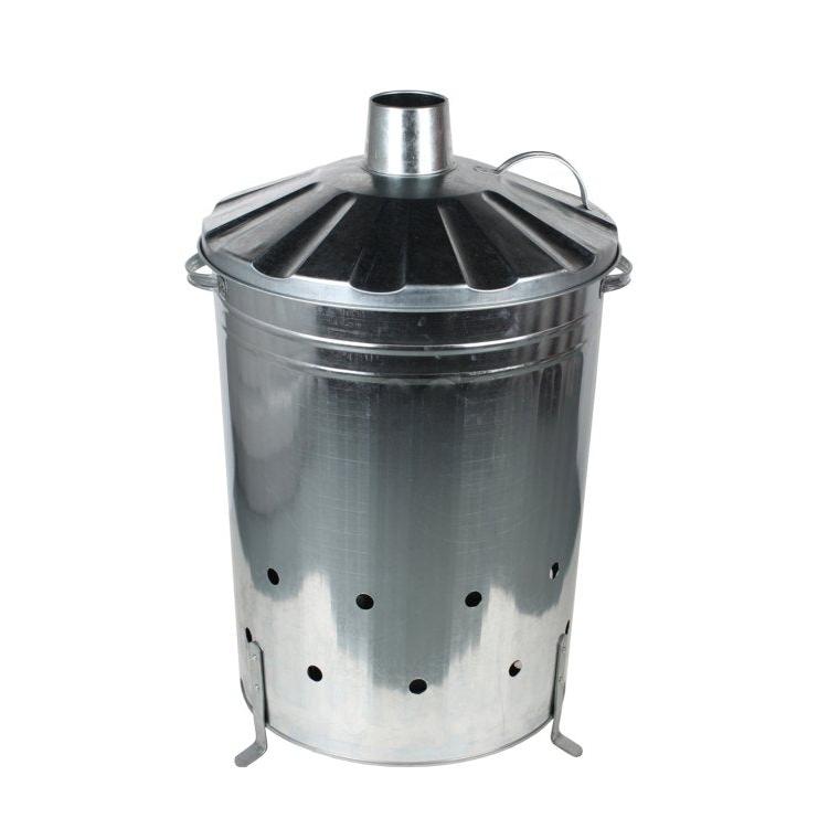 Galvanised Garden Incinerator - 90L