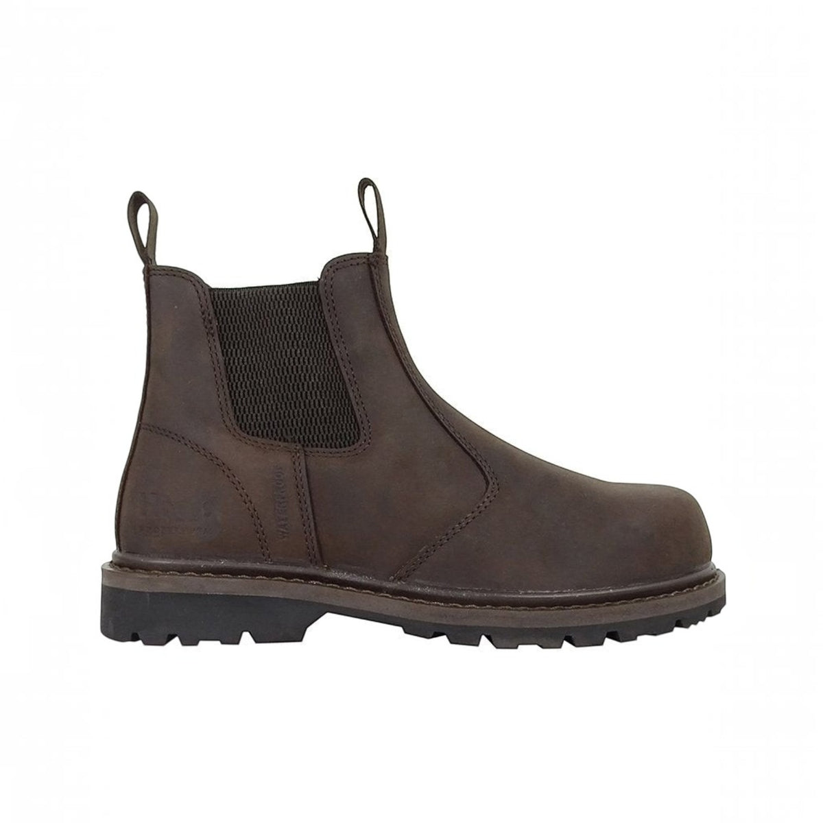 BATA LTD Hoggs Zeus brown full grain leather safety dealer boot with steel toe cap and slip resistant sole