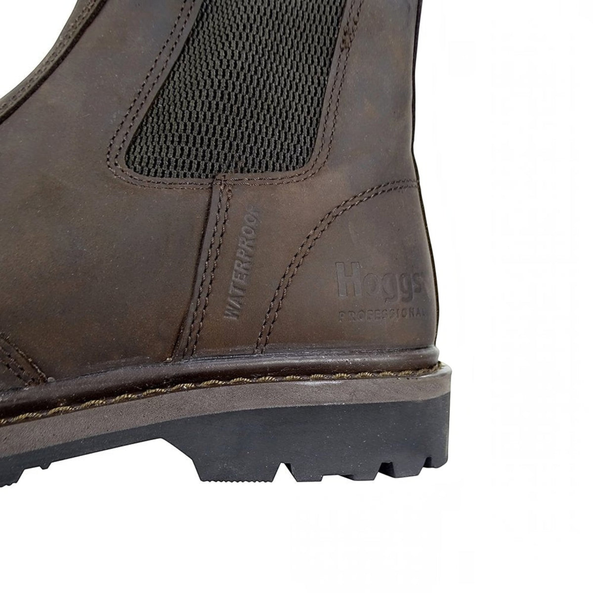 BATA LTD Hoggs Zeus brown full grain leather safety dealer boot with waterproof side gusset and durable sole