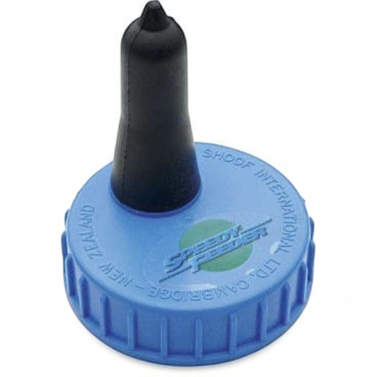 BATA LTD Speedy Calf Feeder replacement blue lid and black rubber teat assembly for livestock feeding